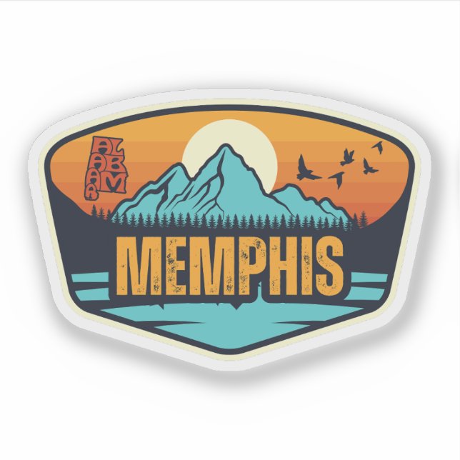 Memphis, Alabama Aufkleber (Vorderseite)