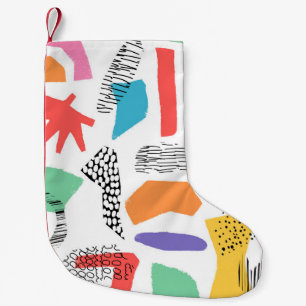 Memphis Art: Grunge Surface Design Kleiner Weihnachtsstrumpf