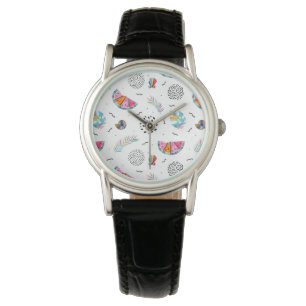 Memphis-Art-tropisches Sommer-Muster Armbanduhr