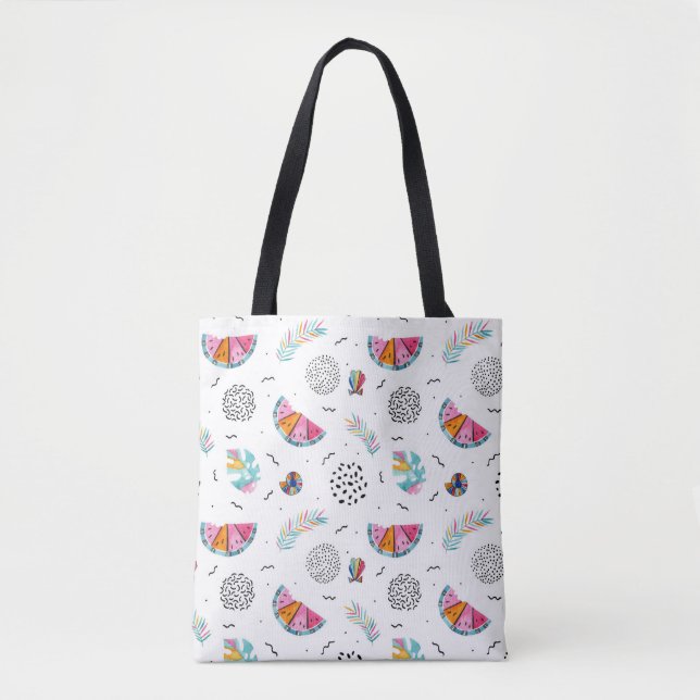 Memphis-Art-tropisches Sommer-Muster Tasche (Vorderseite)