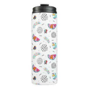 Memphis-Art-tropisches Sommer-Muster Thermosbecher