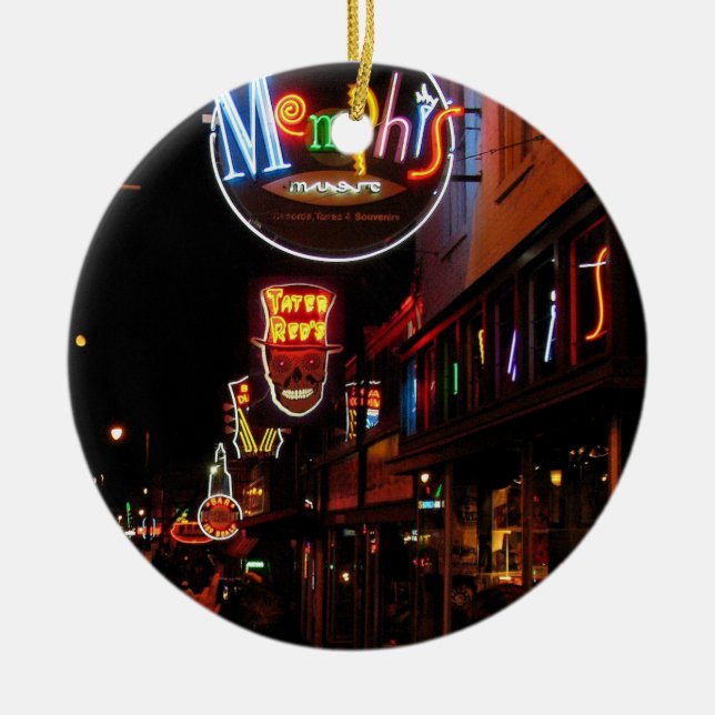 Memphis auf dem Baum Keramikornament (Vorne)