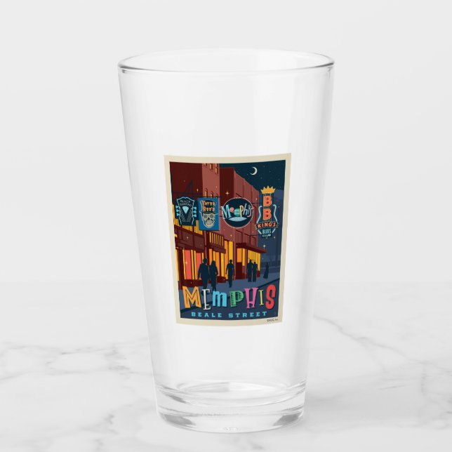 Memphis | Beale Street Neon Glas (Vorderseite)