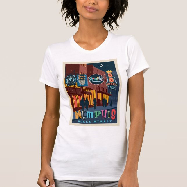 Memphis | Beale Street Neon T-Shirt (Vorderseite)