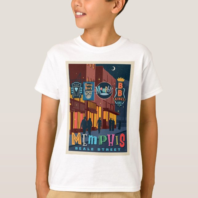 Memphis | Beale Street Neon T-Shirt (Vorderseite)