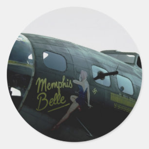 Memphis Belle, Nase Art Runder Aufkleber