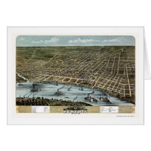 Memphis, carte panoramique de TN - 1870