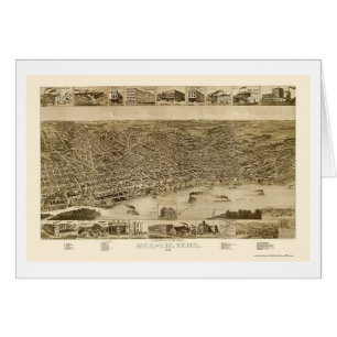 Memphis, carte panoramique de TN - 1887