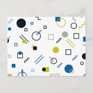Memphis, cool, trendig, moderne geometrische Kunst Postkarte