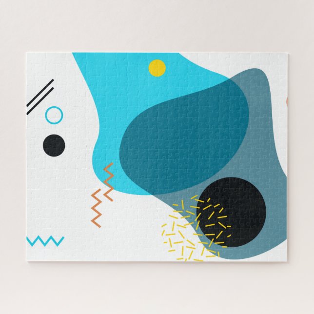 Memphis, cool, trendig, urbane, moderne Illustrati (Horizontal)