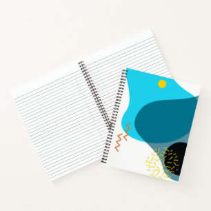 Memphis, cool, trendig, urbane, moderne Illustrati Notizbuch