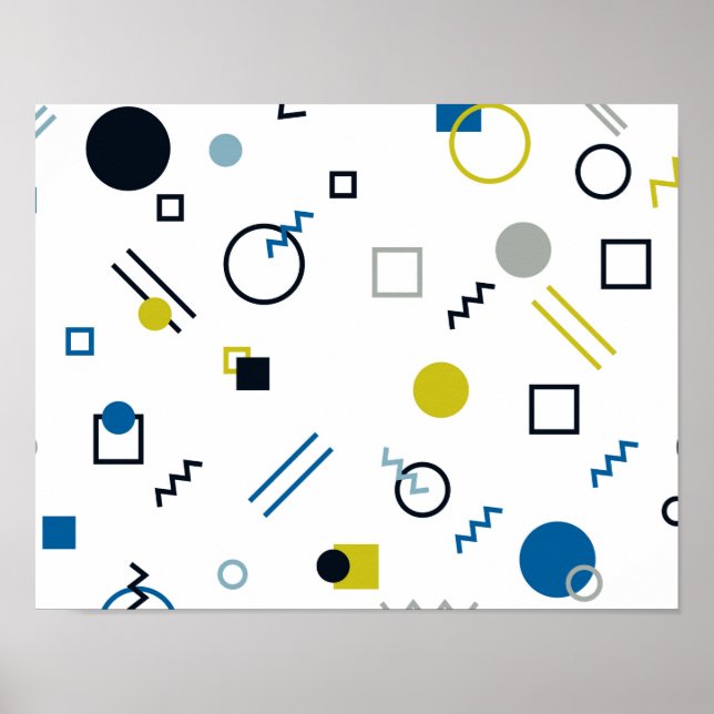 Memphis, cool, trendy, modern geometric art poster (Vorne)