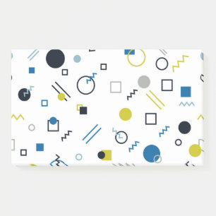 Memphis, cool, trendy, moderne geometrische Kunst Post-it Klebezettel