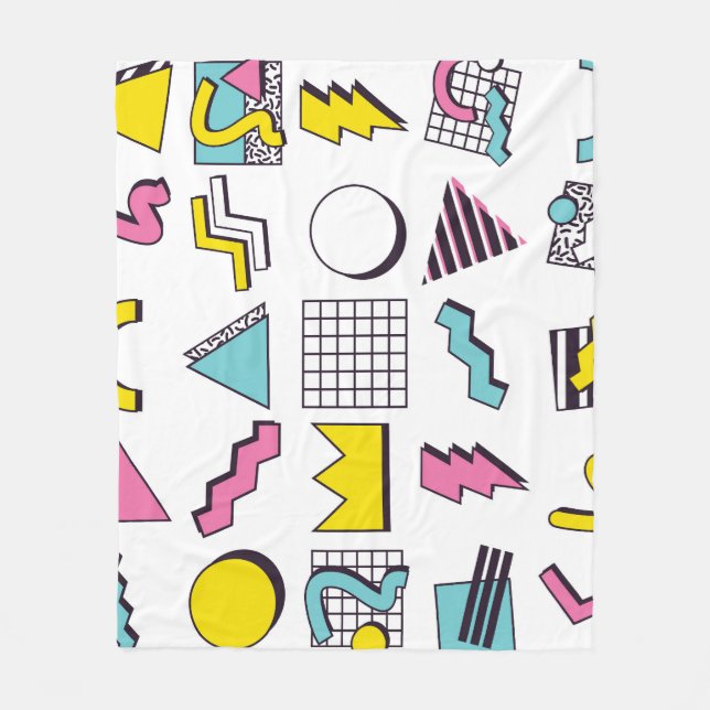 Memphis der 90er Jahre: Pop Design Elements. Fleecedecke (Vorderseite)