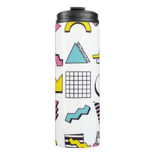 Memphis der 90er Jahre: Pop Design Elements. Thermosbecher