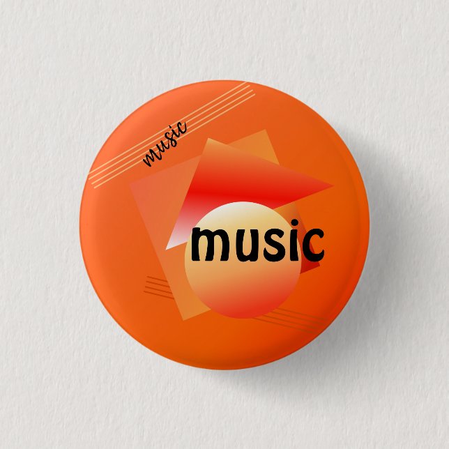 Memphis Design Stil. Button (Vorderseite)