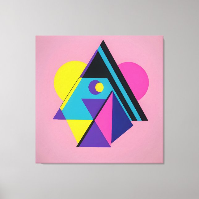 Memphis Design Wohnen Leinwanddruck (Vorderseite)