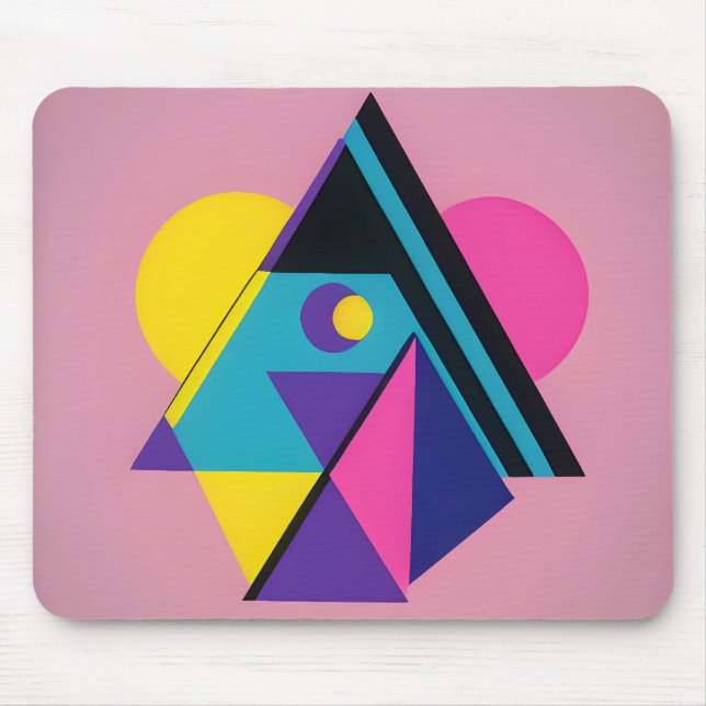 Memphis Design Wohnen Mousepad (Vorne)