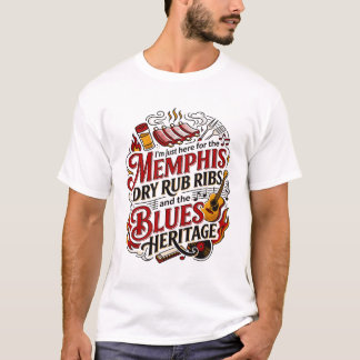 Memphis Dry Rub Ribs und Blues-Erbe T-Shirt