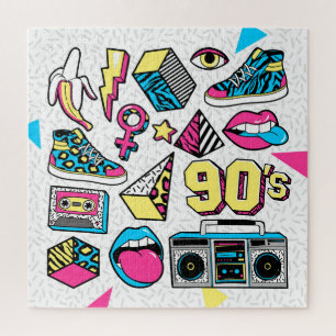 Memphis Fashion: 80er-90s Abzeichen Mix.