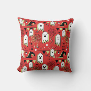 Memphis Geist: Halloween geometrisches Muster. Kissen