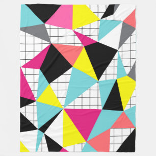 Memphis, geometrische Formen Fleecedecke