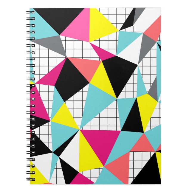 Memphis, geometrische Formen Notizblock (Vorderseite)
