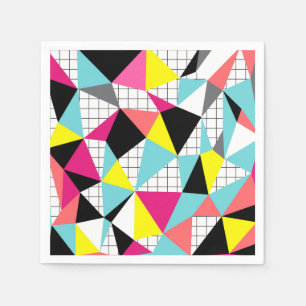 Memphis, geometrische Formen Serviette
