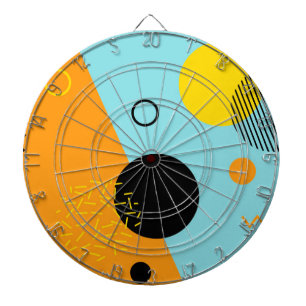 Memphis, Hipster, trendy, coole Illustrationskunst Dartscheibe