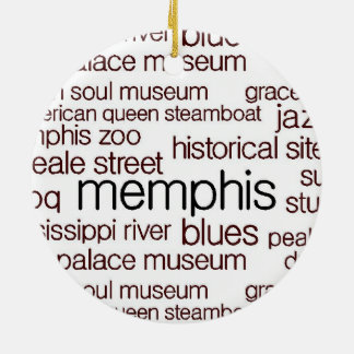 Memphis in Brown Keramik Ornament