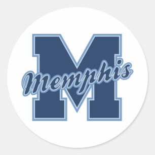 Memphis Letter Runder Aufkleber