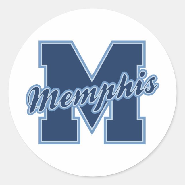 Memphis Letter Runder Aufkleber (Vorderseite)