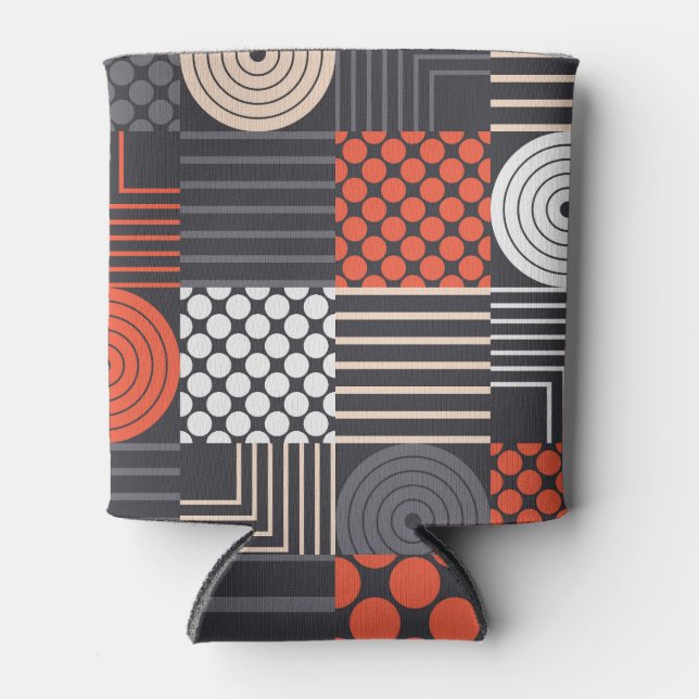 Memphis Magic: Geometrischer Bannerspass Dosenkühler (Vorderseite)