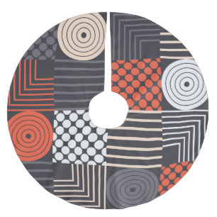 Memphis Magic: Geometrischer Bannerspass Polyester Weihnachtsbaumdecke