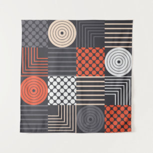 Memphis Magic: Geometrischer Bannerspass Wandteppich