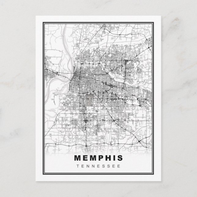 Memphis Map Postkarte (Vorderseite)