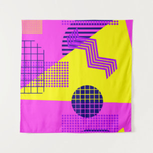 Memphis nahtlos Muster, geometrische Formen in den Wandteppich