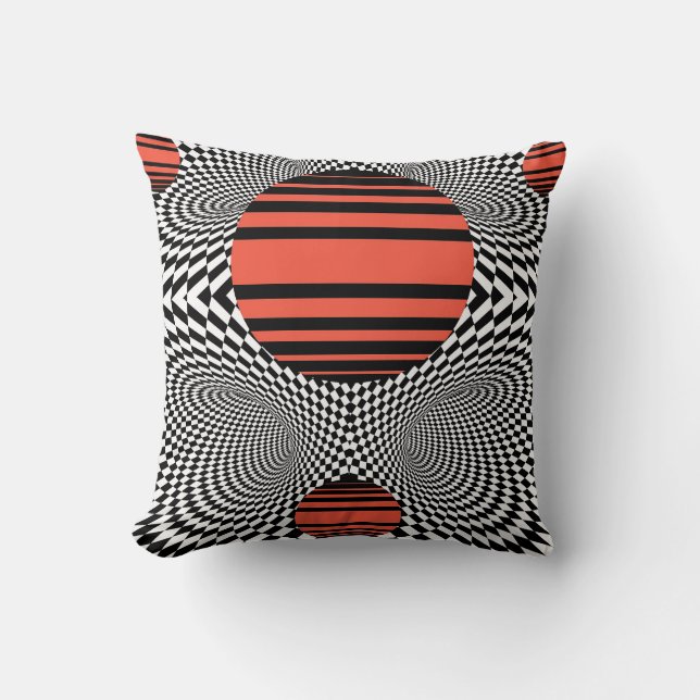 Memphis OpArt Kissen (Vorderseite)