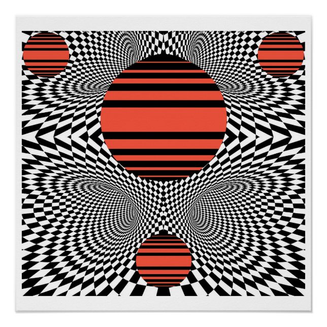 Memphis OpArt Poster (Vorderseite)