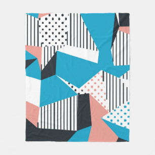 Memphis Pattern: Minimalistischer Abstrakter Trend Fleecedecke