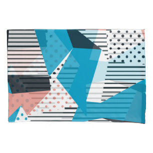 Memphis Pattern: Minimalistischer Abstrakter Trend Kissenbezug