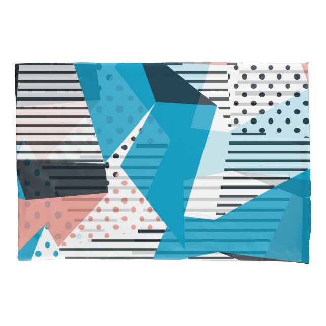 Memphis Pattern: Minimalistischer Abstrakter Trend Kissenbezug (Vorderseite)
