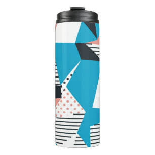 Memphis Pattern: Minimalistischer Abstrakter Trend Thermosbecher