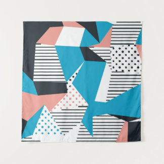 Memphis Pattern: Minimalistischer Abstrakter Trend Wandteppich