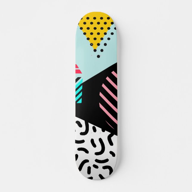 Memphis Pattern Skateboard (Vorne)
