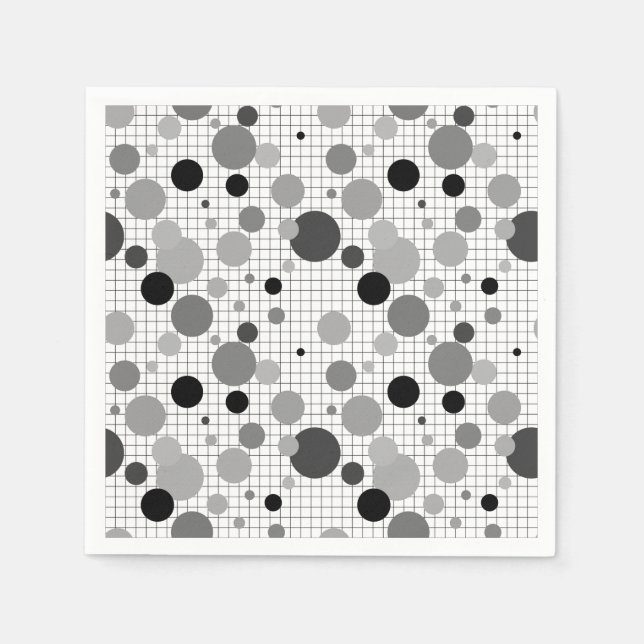 Memphis polka dockt Socken Serviette (Vorderseite)