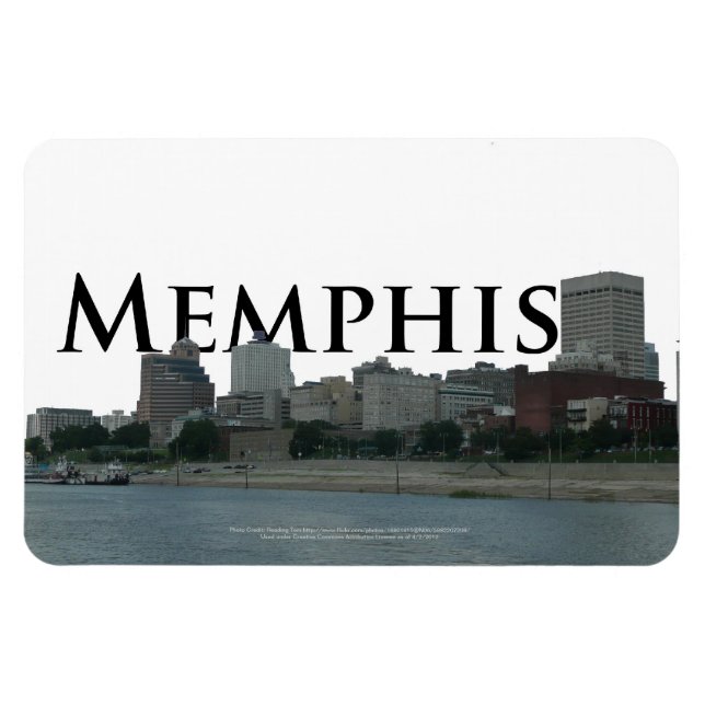 Memphis Skyline avec Memphis dans le Sky Magnet (Horizontal)