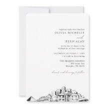 Memphis Skyline Hochzeit in Urlaubsort Einladung