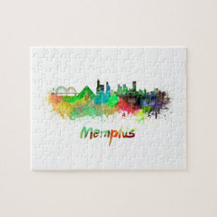 Memphis skyline im Watercolor