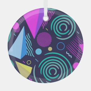 Memphis-Stil geometrische Formen Ornament Aus Glas